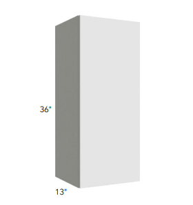 36" HIGH WALL CABINETS- SINGLE DOOR - Bianco Gloss