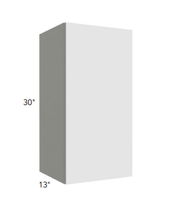 30" HIGH WALL CABINETS- SINGLE DOOR - Bianco Gloss
