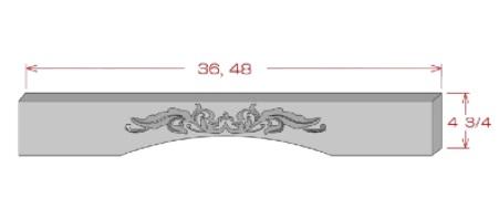 ARCHED VALANCE - Pebble Gray