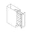 BASE PULL OUT SPICE RACK (CABINET INCLUDED) - Shaker White