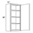 36" HIGH WALL CABINETS- SINGLE DOOR Fabuwood Metro Frost
