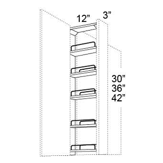 SPICE PULL OUT WALL FILLER Fabuwood Fusion Oyster