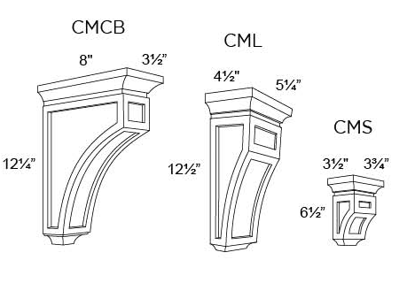 CORBELS  Fabuwood Fusion Dove 