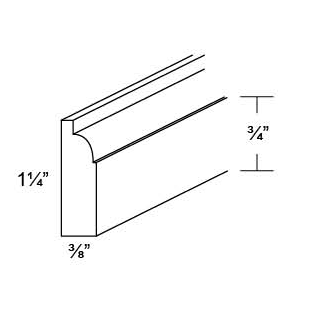 DECORATIVE SCRIBE MOLDING Fabuwood Luna Timber