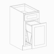 TRASH CAN CABINET - Charcoal Black